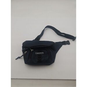 Eastsport Outdoor Company Fanny Pack Navy Blue  3 Zipper Pockets Belt Bag